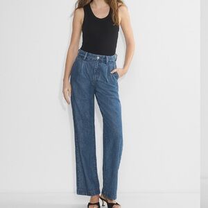 Denim Forum The ‘90s So-Soft Hi-Rise Tailored Blue Jean Size 26